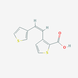 molecular formula C11H8O2S2 B428748 3-[(Z)-2-thiophen-3-ylethenyl]thiophene-2-carboxylic acid 