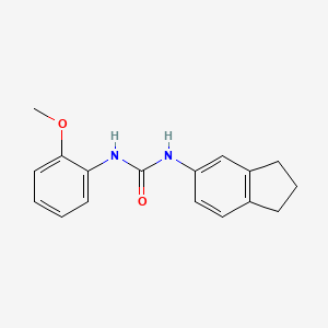 molecular formula C17H18N2O2 B4287490 N-(2,3-dihydro-1H-inden-5-yl)-N'-(2-methoxyphenyl)urea 