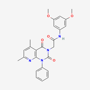 molecular formula C25H24N4O5 B4287499 N-(3,5-DIMETHOXYPHENYL)-2-{5,7-DIMETHYL-2,4-DIOXO-1-PHENYL-1H,2H,3H,4H-PYRIDO[2,3-D]PYRIMIDIN-3-YL}ACETAMIDE 