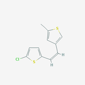 molecular formula C11H9ClS2 B428750 4-[2-(5-Chloro-2-thienyl)vinyl]-2-methylthiophene 