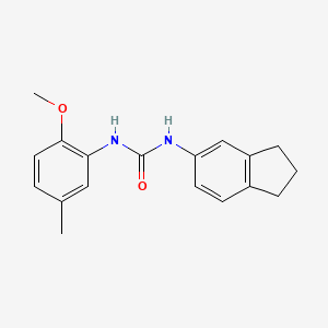molecular formula C18H20N2O2 B4287507 N-(2,3-dihydro-1H-inden-5-yl)-N'-(2-methoxy-5-methylphenyl)urea 