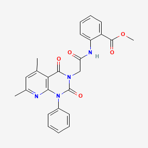 methyl 2-{[(5,7-dimethyl-2,4-dioxo-1-phenyl-1,4-dihydropyrido[2,3-d]pyrimidin-3(2H)-yl)acetyl]amino}benzoate