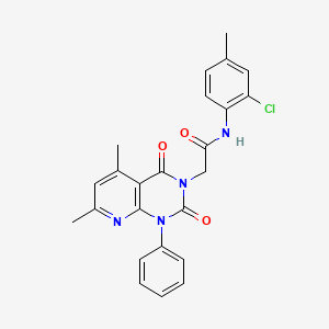 molecular formula C24H21ClN4O3 B4287520 N-(2-chloro-4-methylphenyl)-2-(5,7-dimethyl-2,4-dioxo-1-phenyl-1,4-dihydropyrido[2,3-d]pyrimidin-3(2H)-yl)acetamide 