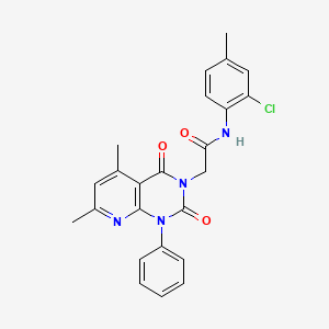 molecular formula C24H21ClN4O3 B4287520 N-(2-CHLORO-4-METHYLPHENYL)-2-{5,7-DIMETHYL-2,4-DIOXO-1-PHENYL-1H,2H,3H,4H-PYRIDO[2,3-D]PYRIMIDIN-3-YL}ACETAMIDE 