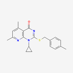 1-cyclopropyl-5,7-dimethyl-2-[(4-methylbenzyl)thio]pyrido[2,3-d]pyrimidin-4(1H)-one