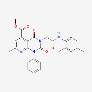 molecular formula C27H26N4O5 B4287563 methyl 3-[2-(mesitylamino)-2-oxoethyl]-7-methyl-2,4-dioxo-1-phenyl-1,2,3,4-tetrahydropyrido[2,3-d]pyrimidine-5-carboxylate 