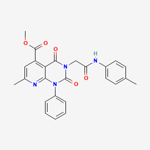 molecular formula C25H22N4O5 B4287569 METHYL 7-METHYL-3-{[(4-METHYLPHENYL)CARBAMOYL]METHYL}-2,4-DIOXO-1-PHENYL-1H,2H,3H,4H-PYRIDO[2,3-D]PYRIMIDINE-5-CARBOXYLATE 