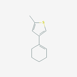molecular formula C11H14S B428757 4-(Cyclohexen-1-yl)-2-methylthiophene CAS No. 40196-63-2