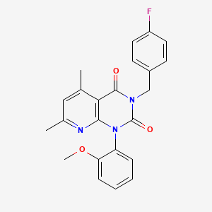 molecular formula C23H20FN3O3 B4287578 3-(4-fluorobenzyl)-1-(2-methoxyphenyl)-5,7-dimethylpyrido[2,3-d]pyrimidine-2,4(1H,3H)-dione 