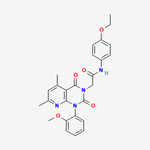 molecular formula C26H26N4O5 B4287579 N-(4-ethoxyphenyl)-2-[1-(2-methoxyphenyl)-5,7-dimethyl-2,4-dioxo-1,4-dihydropyrido[2,3-d]pyrimidin-3(2H)-yl]acetamide 