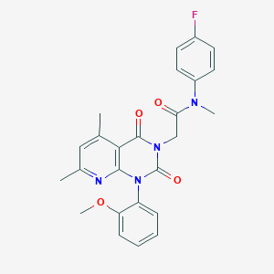 N-(4-fluorophenyl)-2-[1-(2-methoxyphenyl)-5,7-dimethyl-2,4-dioxo-1,4-dihydropyrido[2,3-d]pyrimidin-3(2H)-yl]-N-methylacetamide