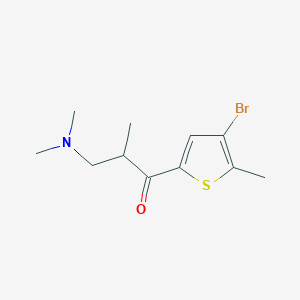 molecular formula C11H16BrNOS B428759 1-(4-Bromo-5-methylthiophen-2-yl)-3-(dimethylamino)-2-methylpropan-1-one 
