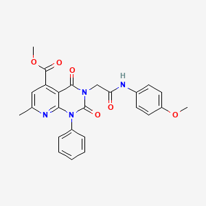 methyl 3-{2-[(4-methoxyphenyl)amino]-2-oxoethyl}-7-methyl-2,4-dioxo-1-phenyl-1,2,3,4-tetrahydropyrido[2,3-d]pyrimidine-5-carboxylate