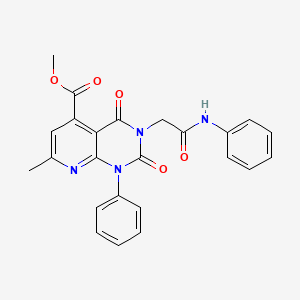 molecular formula C24H20N4O5 B4287601 methyl 3-(2-anilino-2-oxoethyl)-7-methyl-2,4-dioxo-1-phenyl-1,2,3,4-tetrahydropyrido[2,3-d]pyrimidine-5-carboxylate 