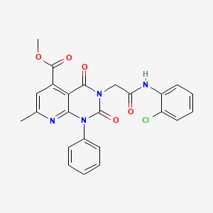 molecular formula C24H19ClN4O5 B4287608 methyl 3-{2-[(2-chlorophenyl)amino]-2-oxoethyl}-7-methyl-2,4-dioxo-1-phenyl-1,2,3,4-tetrahydropyrido[2,3-d]pyrimidine-5-carboxylate 