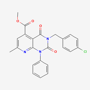 methyl 3-(4-chlorobenzyl)-7-methyl-2,4-dioxo-1-phenyl-1,2,3,4-tetrahydropyrido[2,3-d]pyrimidine-5-carboxylate