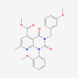 molecular formula C25H23N3O6 B4287649 methyl 3-(3-methoxybenzyl)-1-(2-methoxyphenyl)-7-methyl-2,4-dioxo-1,2,3,4-tetrahydropyrido[2,3-d]pyrimidine-5-carboxylate 