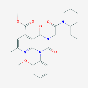 methyl 3-[2-(2-ethyl-1-piperidinyl)-2-oxoethyl]-1-(2-methoxyphenyl)-7-methyl-2,4-dioxo-1,2,3,4-tetrahydropyrido[2,3-d]pyrimidine-5-carboxylate