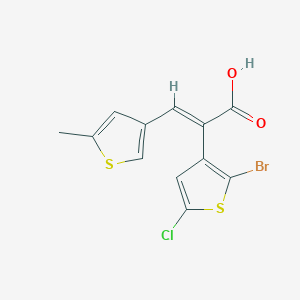 2-(2-Bromo-5-chloro-3-thienyl)-3-(5-methyl-3-thienyl)acrylic acid