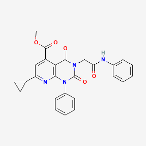 molecular formula C26H22N4O5 B4287672 methyl 3-(2-anilino-2-oxoethyl)-7-cyclopropyl-2,4-dioxo-1-phenyl-1,2,3,4-tetrahydropyrido[2,3-d]pyrimidine-5-carboxylate 