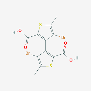 molecular formula C12H8Br2O4S2 B428768 4,4'-Dibromo-5,5'-dimethyl-3,3'-bithiophene-2,2'-dicarboxylic acid 