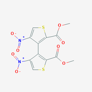 molecular formula C12H8N2O8S2 B428769 5,5'-Methoxycarbonyl-3,3'-nitro-4,4'-bithiophene 