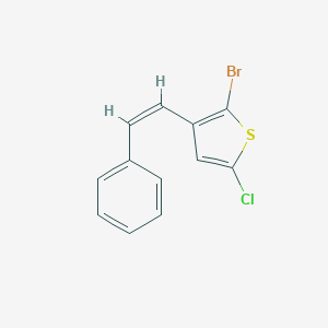 molecular formula C12H8BrClS B428774 2-Bromo-5-chloro-3-(2-phenylvinyl)thiophene 