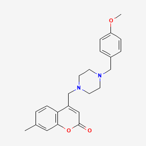 4-{[4-(4-methoxybenzyl)-1-piperazinyl]methyl}-7-methyl-2H-chromen-2-one