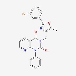 3-{[2-(3-bromophenyl)-5-methyl-1,3-oxazol-4-yl]methyl}-1-phenylpyrido[2,3-d]pyrimidine-2,4(1H,3H)-dione