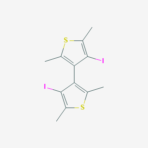 molecular formula C12H12I2S2 B428790 4,4'-Bis[3-iodo-2,5-dimethylthiophene] 