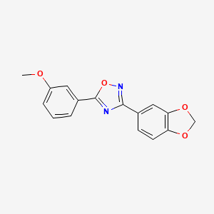 molecular formula C16H12N2O4 B4287914 3-(1,3-benzodioxol-5-yl)-5-(3-methoxyphenyl)-1,2,4-oxadiazole 