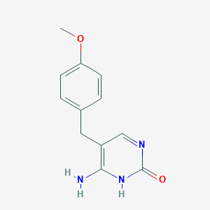 molecular formula C12H13N3O2 B428792 4-amino-5-(4-methoxybenzyl)-2(1H)-pyrimidinone 
