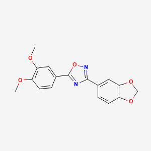 molecular formula C17H14N2O5 B4287927 3-(1,3-benzodioxol-5-yl)-5-(3,4-dimethoxyphenyl)-1,2,4-oxadiazole 
