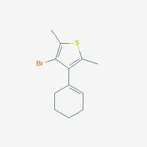 molecular formula C12H15BrS B428795 3-Bromo-4-(1-cyclohexen-1-yl)-2,5-dimethylthiophene 
