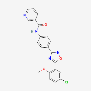 N~3~-{4-[5-(5-CHLORO-2-METHOXYPHENYL)-1,2,4-OXADIAZOL-3-YL]PHENYL}NICOTINAMIDE