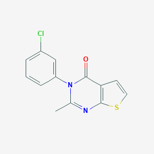 molecular formula C13H9ClN2OS B428803 3-(3-chlorophenyl)-2-methylthieno[2,3-d]pyrimidin-4(3H)-one 