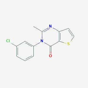 molecular formula C13H9ClN2OS B428804 3-(3-chlorophenyl)-2-methylthieno[3,2-d]pyrimidin-4(3H)-one 