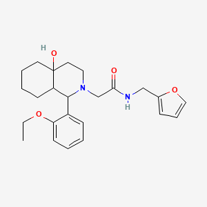 molecular formula C24H32N2O4 B4288075 2-[1-(2-ethoxyphenyl)-4a-hydroxyoctahydro-2(1H)-isoquinolinyl]-N-(2-furylmethyl)acetamide 