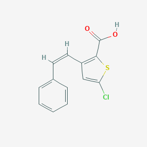 molecular formula C13H9ClO2S B428808 5-Chloro-3-(2-phenylvinyl)-2-thiophenecarboxylic acid 