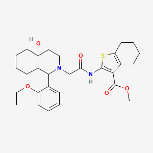 molecular formula C29H38N2O5S B4288089 methyl 2-({[1-(2-ethoxyphenyl)-4a-hydroxyoctahydro-2(1H)-isoquinolinyl]acetyl}amino)-4,5,6,7-tetrahydro-1-benzothiophene-3-carboxylate 