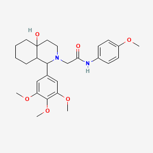 2-[4a-hydroxy-1-(3,4,5-trimethoxyphenyl)octahydro-2(1H)-isoquinolinyl]-N-(4-methoxyphenyl)acetamide