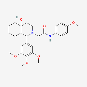 molecular formula C27H36N2O6 B4288095 2-[4a-hydroxy-1-(3,4,5-trimethoxyphenyl)octahydro-2(1H)-isoquinolinyl]-N-(4-methoxyphenyl)acetamide 