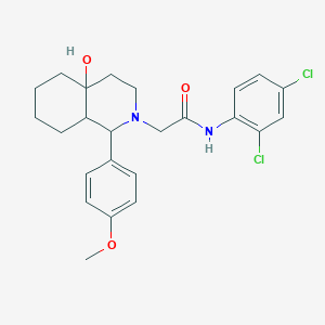molecular formula C24H28Cl2N2O3 B4288116 N-(2,4-dichlorophenyl)-2-[4a-hydroxy-1-(4-methoxyphenyl)octahydro-2(1H)-isoquinolinyl]acetamide 