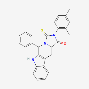 molecular formula C27H23N3OS B4288146 2-(2,4-dimethylphenyl)-5-phenyl-3-thioxo-2,3,5,6,11,11a-hexahydro-1H-imidazo[1',5':1,6]pyrido[3,4-b]indol-1-one 