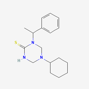 molecular formula C17H25N3S B4288147 5-cyclohexyl-1-(1-phenylethyl)-1,3,5-triazinane-2-thione 