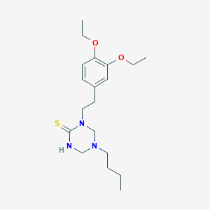 molecular formula C19H31N3O2S B4288150 5-butyl-1-[2-(3,4-diethoxyphenyl)ethyl]-1,3,5-triazinane-2-thione 