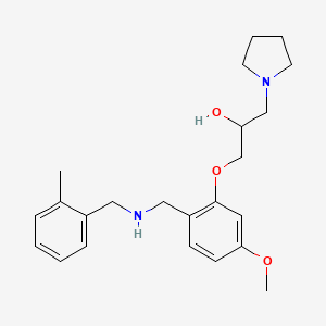 molecular formula C23H32N2O3 B4288156 1-(5-methoxy-2-{[(2-methylbenzyl)amino]methyl}phenoxy)-3-(1-pyrrolidinyl)-2-propanol 