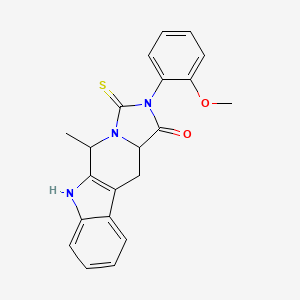 molecular formula C21H19N3O2S B4288171 2-(2-methoxyphenyl)-5-methyl-3-thioxo-2,3,5,6,11,11a-hexahydro-1H-imidazo[1',5':1,6]pyrido[3,4-b]indol-1-one 