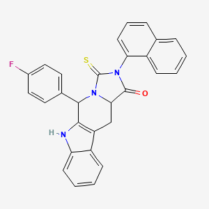 molecular formula C29H20FN3OS B4288173 5-(4-fluorophenyl)-2-(1-naphthyl)-3-thioxo-2,3,5,6,11,11a-hexahydro-1H-imidazo[1',5':1,6]pyrido[3,4-b]indol-1-one 