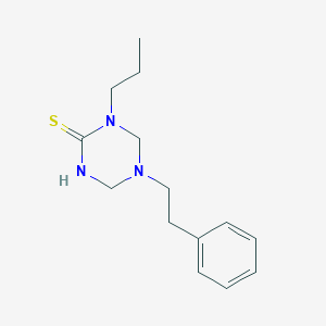 5-(2-phenylethyl)-1-propyl-1,3,5-triazinane-2-thione